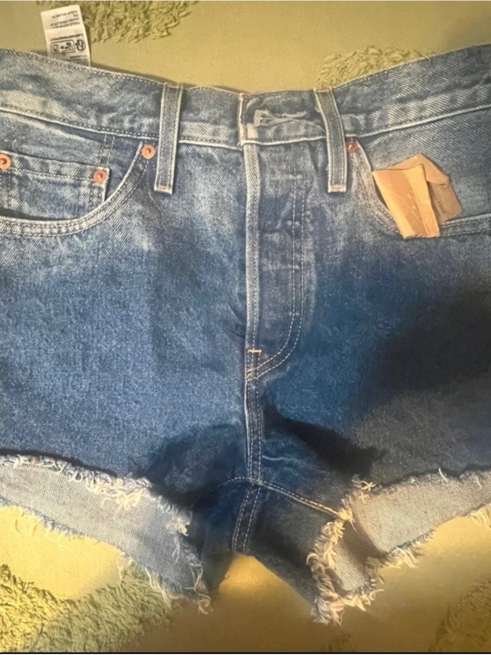 Classic High-Waist Blue Denim Cutoff Shorts